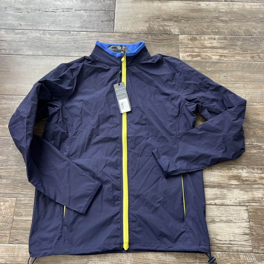 Greyson Navy and Yellow Raincoat